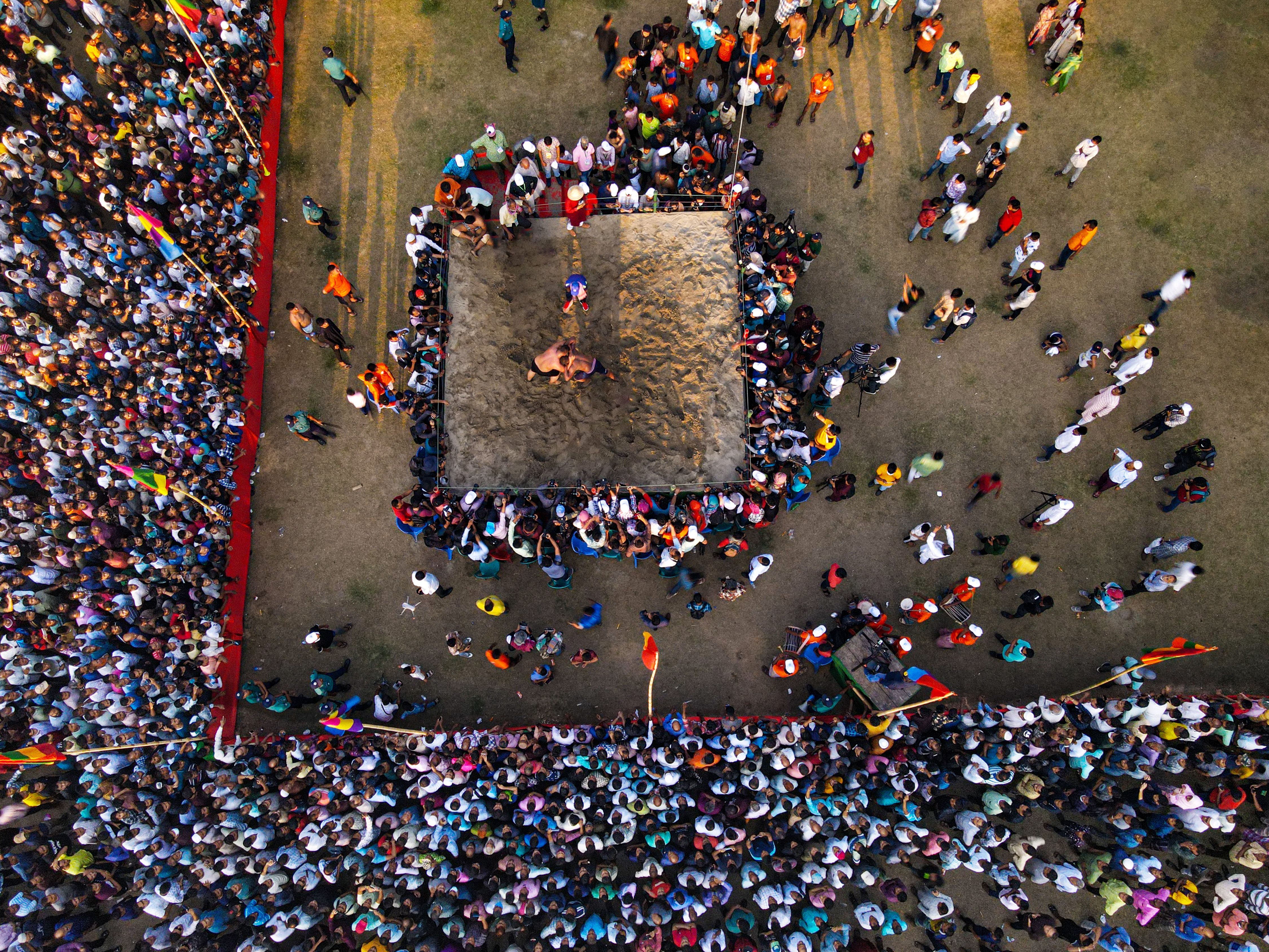 Group of people standing together in unity